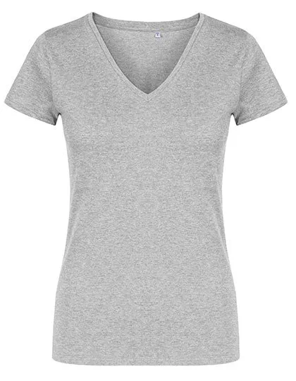Dames T-shirt Promodoro V-Neck 1525 in Dames T-shirt Promodoro V-Neck 1525 - Heather Grey