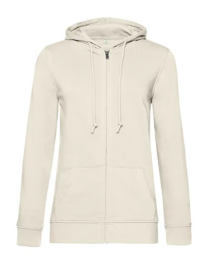 Organische Dames Hoodie met rits B&C Inspire Zipped WW36B in Organische Dames Hoodie met rits B&C Inspire Zipped WW36B - Off White