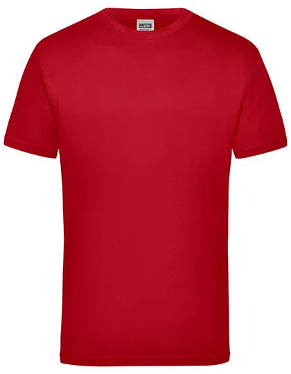 Heren T-shirt James & Nicholson Workwear-T JN800 in Rood