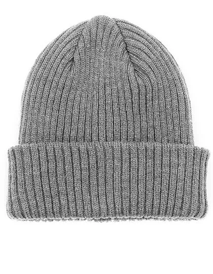 Beanie Muts Brain Waves Rib 801953 in Beanie Muts Brain Waves Rib 801953 Grey melange