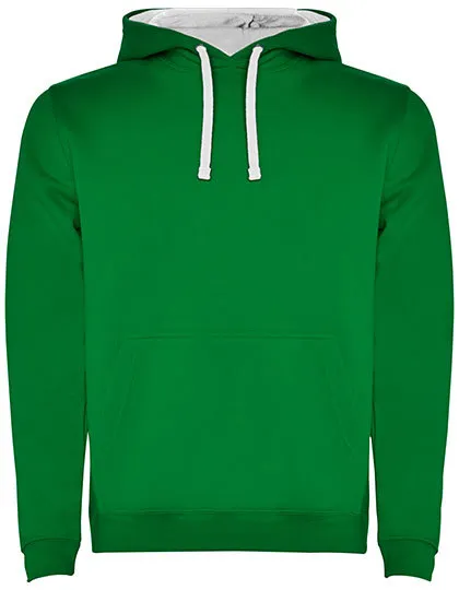 Heren Hooded Sweater Urban Rolly SU1067 in Heren Hooded Sweater Urban Rolly SU1067 kelly Green-White
