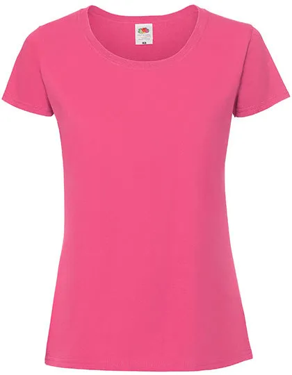 Dames T-shirt Fruit of the Loom Ringspun 61-424-0 in Dames T-shirt Fruit of the Loom Ringspun 61-424-0 - Fuchsia