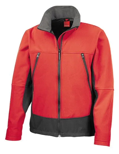 Heren Softshell Jas Result Activity R120X in Heren Softshell Jas Result Activity R120X Red-Black