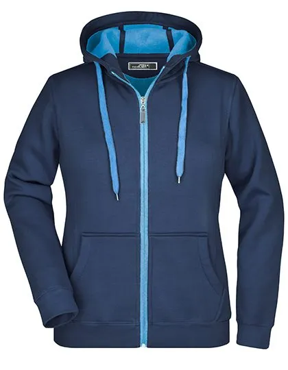 Ladie's Doubleface Jacket Daiber JN354 in Ladie's Doubleface Jacket Daiber JN354 - Navy - Aqua