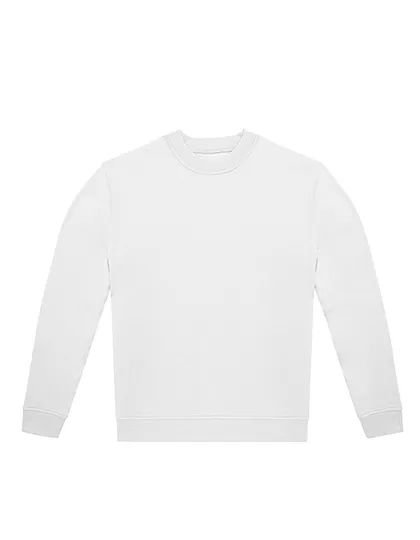 Heren Sweater B&C ID.332 Crew WG004 in Heren Sweater B&C ID.332 Crew WG004 Wit