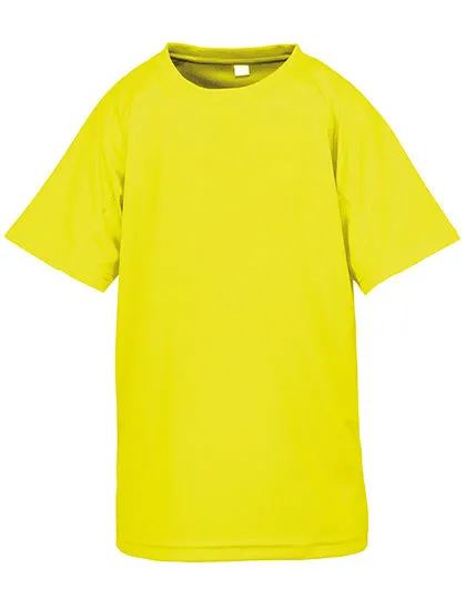Kinder Sportshirt Spiro Aircool Tee S287J in Kinder Sportshirt Spiro Aircool Tee S287J - Fluor Yellow