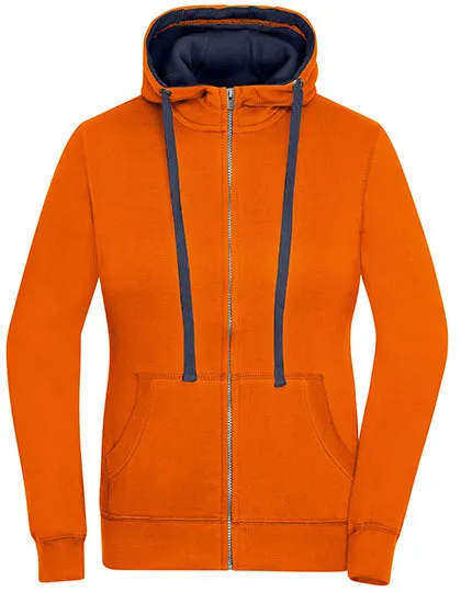 Dames Hooded Sweaters Lifestyle Daiber JN962 in Dames Hooded Sweaters Lifestyle Daiber JN962 - dark orange-navy