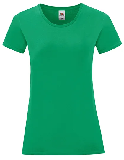 Dames T-shirt Iconic Fruit of the Loom 61-432-0 in Dames T-shirt Iconic Fruit of the Loom 61-432-0 - Kelly Green