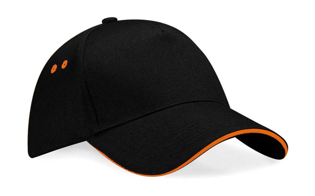 Cap 5 Panel Sandwich Peak B15c in Cap 5 Panel Sandwich Peak B15c - Black/Orange