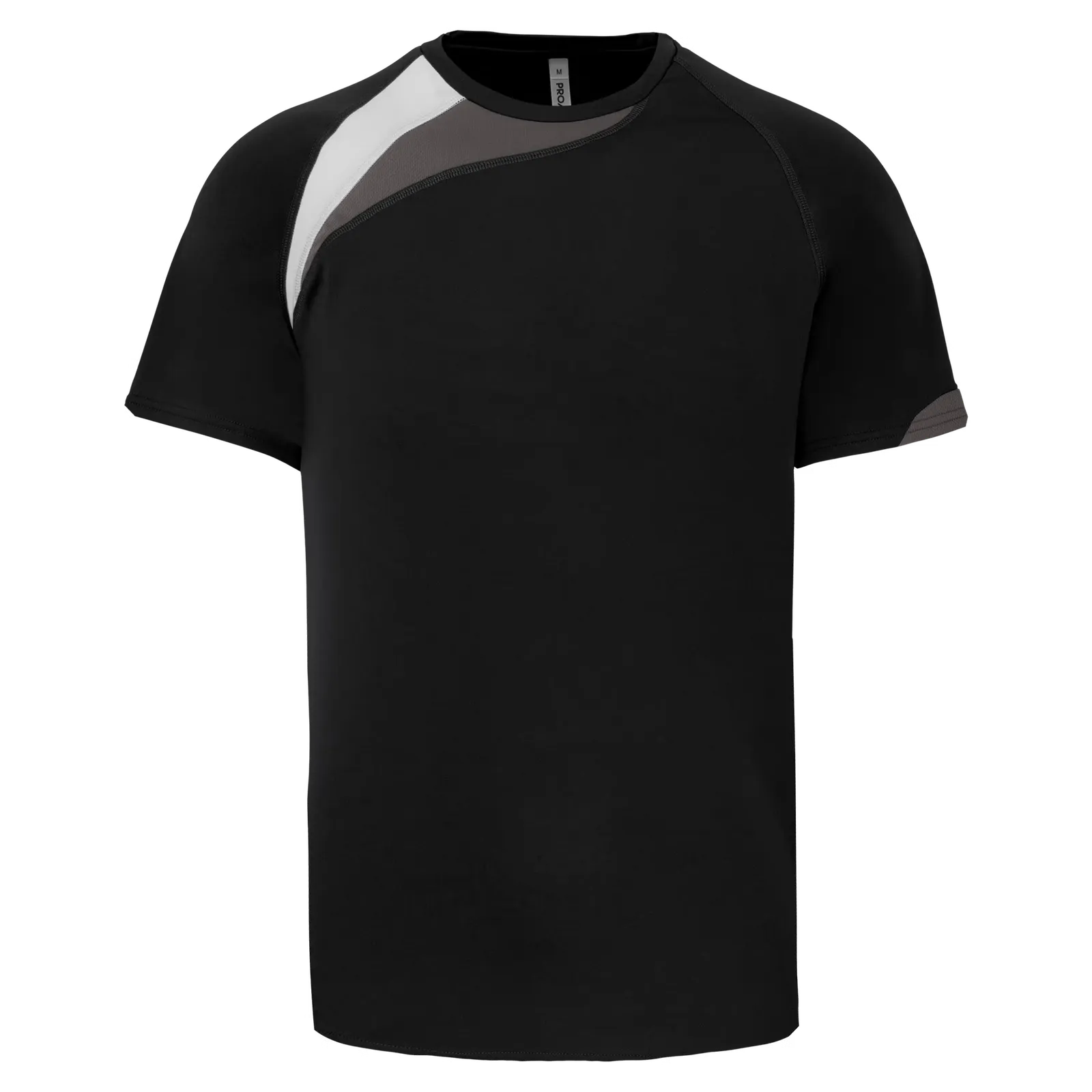 Kinder Sportshirt proact PA437 in Kinder Sportshirt proact PA437 - Black / White / Storm Grey