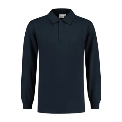 Heren Polo Lange Mouw Santino London in Heren Polo Lange Mouw Santino London Dark Navy