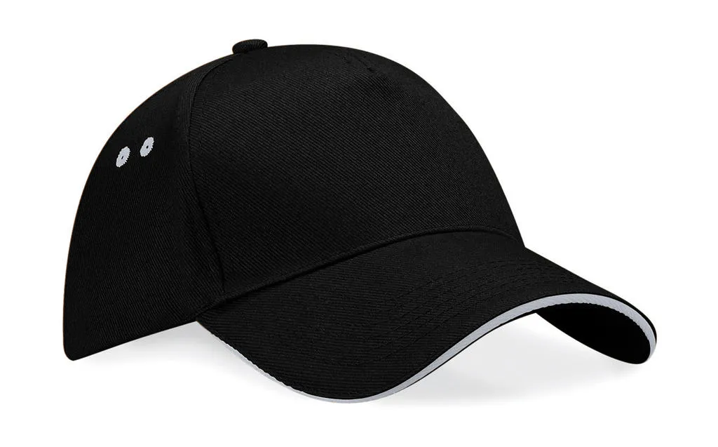 Cap 5 Panel Sandwich Peak B15c in Cap 5 Panel Sandwich Peak B15c - Black/Light Grey