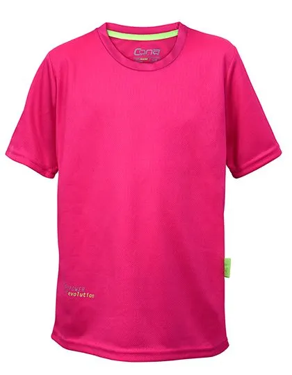 Kinder Sportshirt CONA SPORTS Evolution Tech Tee CSK11 in Kinder Sportshirt CONA SPORTS Evolution Tech Tee CSK11 - Magenta
