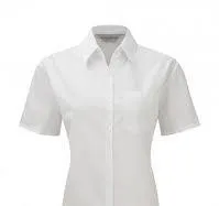Dames blouse korte mouw Poplin Russell R-935F-0 productfoto