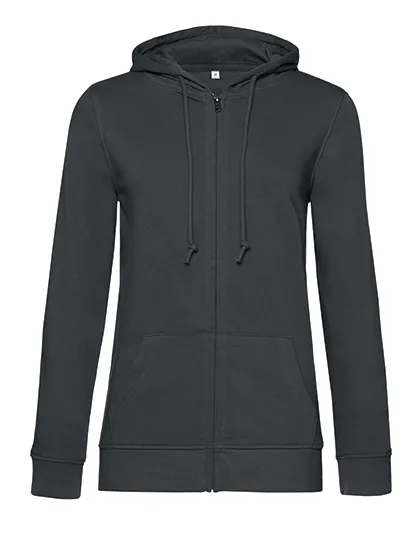 Organische Dames Hoodie met rits B&C Inspire Zipped WW36B in Organische Dames Hoodie met rits B&C Inspire Zipped WW36B - Asphalt