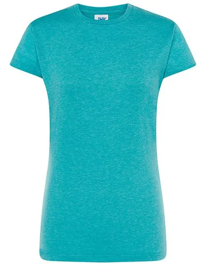 Goedkope Dames T-shirt JHK Regular Comfort TSRLCMF in Goedkope Dames T-shirt JHK Regular Comfort TSRLCMF - Turquoise Heather