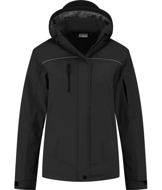 Dames Softshell Jas Santino STOCKHOLM in Dames Softshell Jas Santino STOCKHOLM Zwart