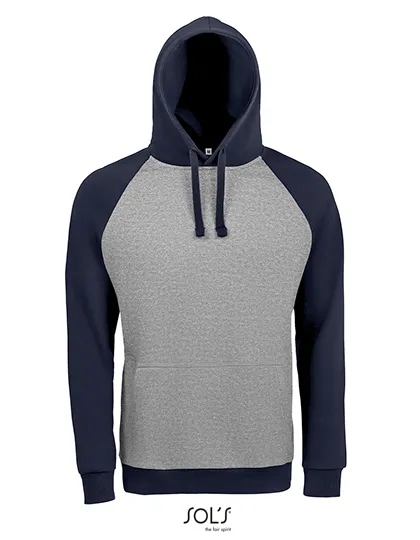 Heren Hooded Sweater Sols Seattle 02998 in Heren Hooded Sweater Sols Seattle 02998 Grey melange -French Navy