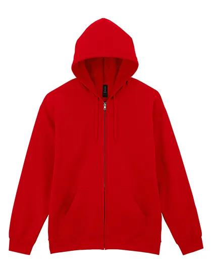 Heren Hooded Sweater met rits Softstyle Gildan SF600 in Heren Hooded Sweater met rits Softstyle Gildan SF600 Rood