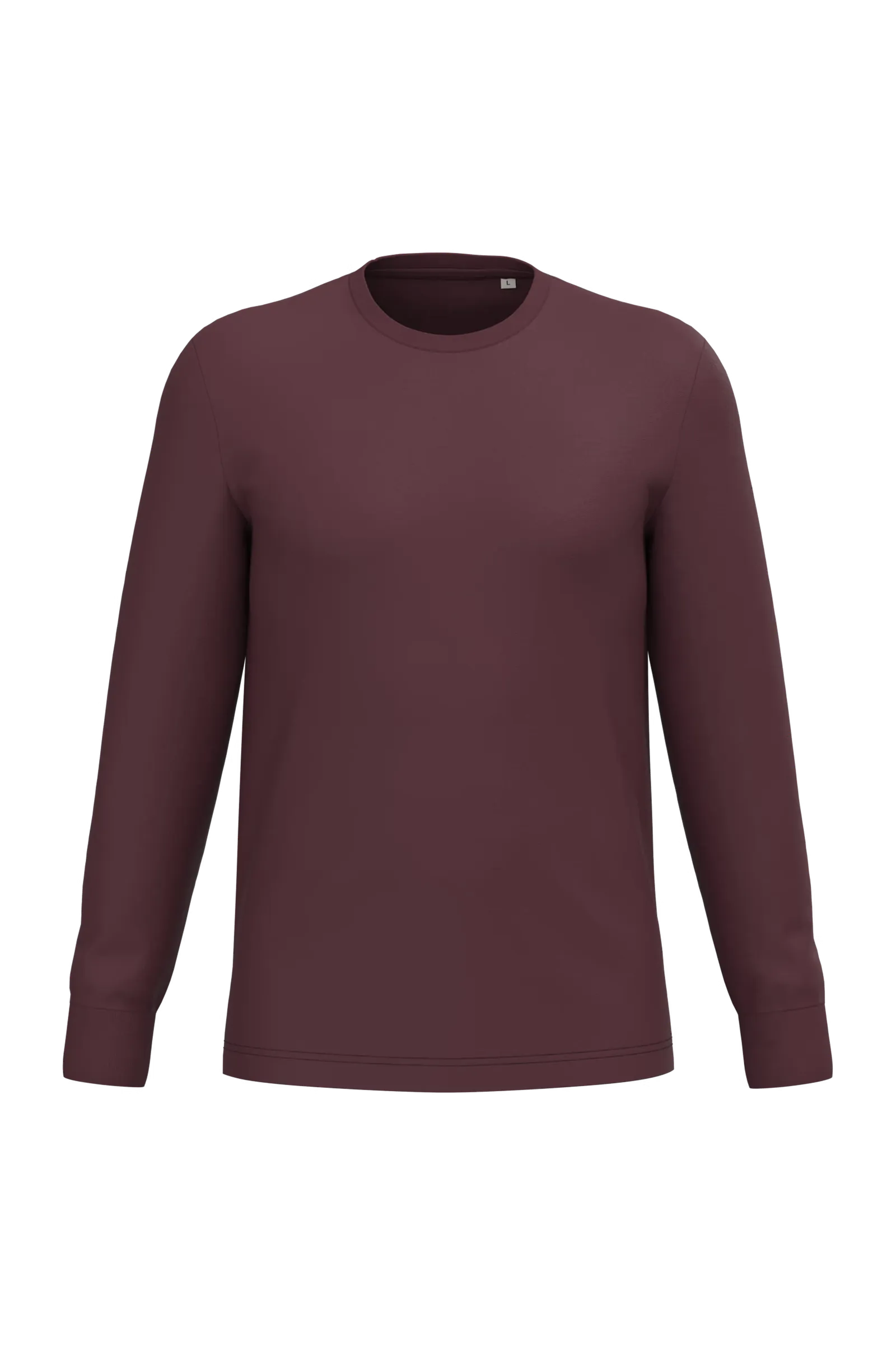 T-shirt Native Spirit Ecologisch uniseks lange mouwen NS333 in T-shirt Native Spirit Ecologisch uniseks lange mouwen NS333 - Dark Cherry