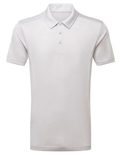 Heren Sport Polo TriDri Panelled scherpe prijzen in Silver Melange