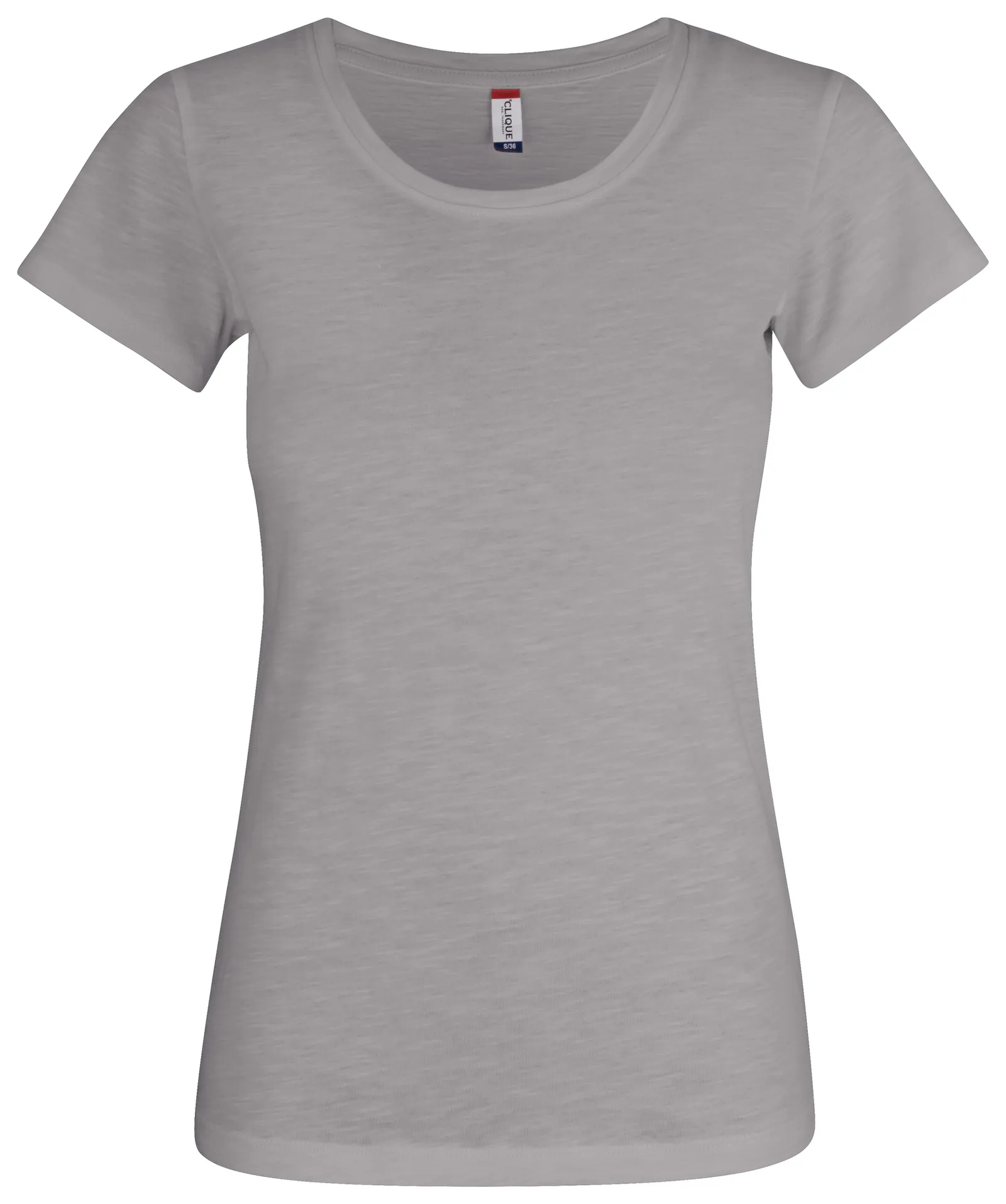 Dames T-shirt Clique Slub-T 029353 in Dames T-shirt Clique Slub-T 029353 - Grijs