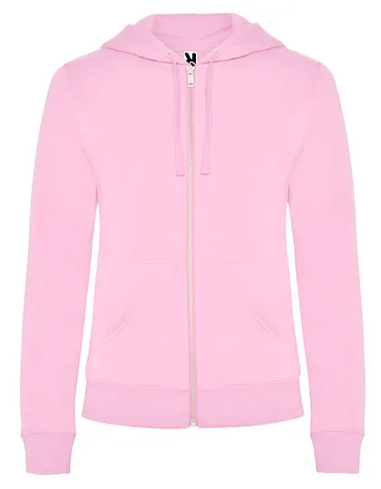Dames Hooded Sweater met Rits Veleta Roly CQ6425 in Dames Trui met Rits Veleta Roly CQ6425 Light Pink