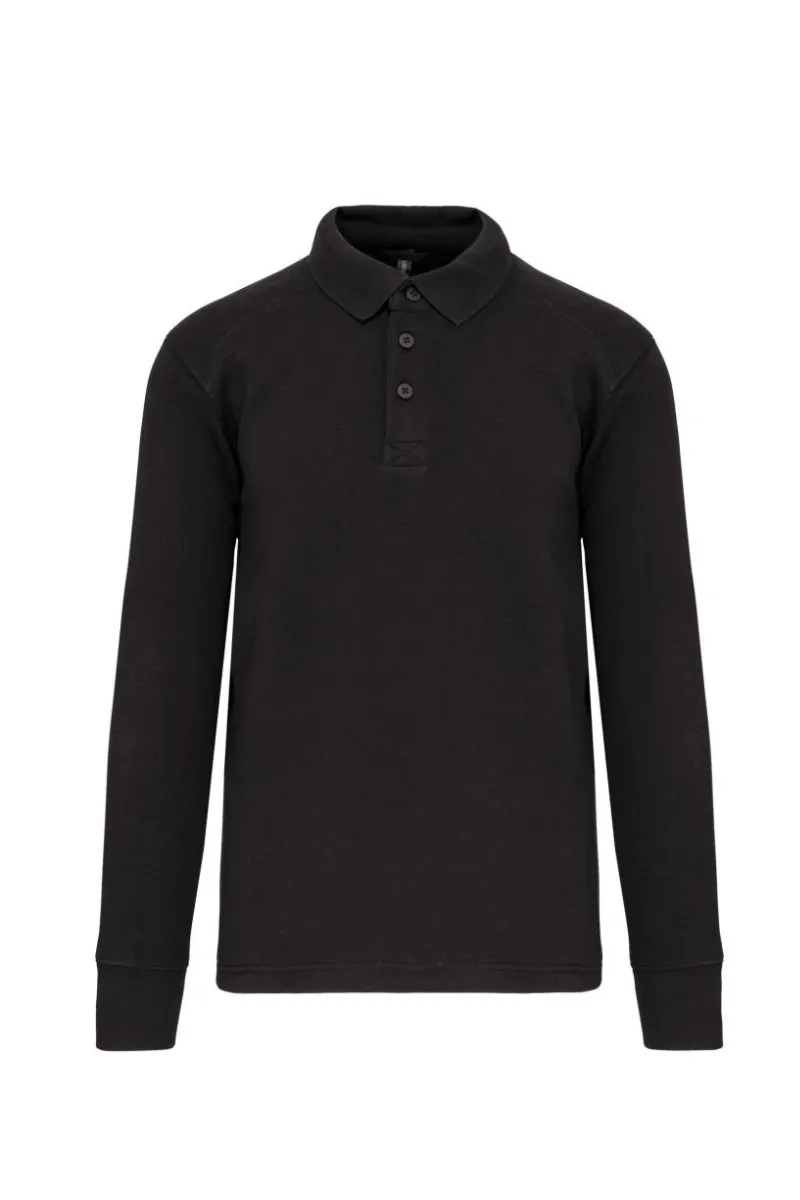 Werktrui WK Sweater met polokraag in Dark Grey