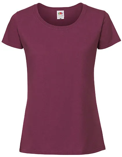 Dames T-shirt Fruit of the Loom Ringspun 61-424-0 in Dames T-shirt Fruit of the Loom Ringspun 61-424-0 - Burgundy