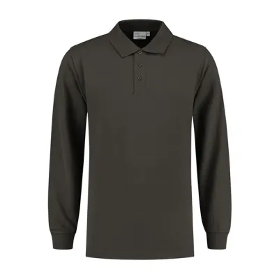 Heren Polo Lange Mouw Santino LEXINGTON in Heren Polo Lange Mouw Santino LEXINGTON Charcoal