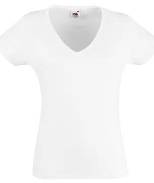 Dames T-shirts V hals Fruit of the loom 61-398-0 productfoto