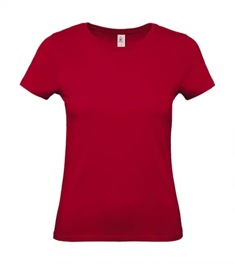 Dames T-shirt B&C E150 TW02T in Dames T-shirt B&C E150 TW02T Deep Red