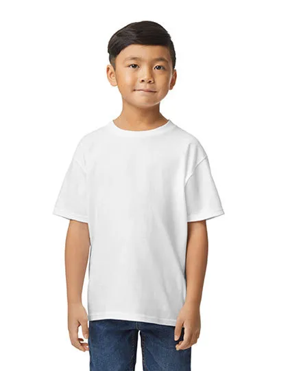 Kinder T-shirt Gildan Softstyle Midweight 65000B in wit