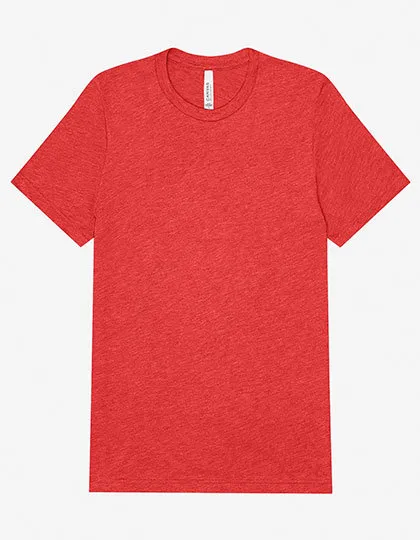 Heren T-shirt Bella Triblend Crew Neck 3413 in Red Triblend