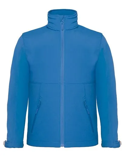 Kinder Softshell Jas Hoodie B&C JK969 in Kinder Softshell Jas Hoodie B&C JK969 azure