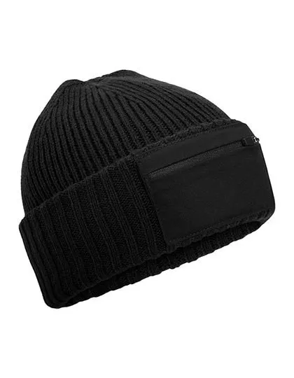 Beanie met Zip Patch Beechfield B334R productfoto
