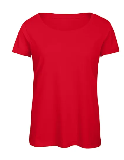 Dames T-shirt Triblend B&C TW056 in Dames T-shirt Triblend B&C TW056- Red