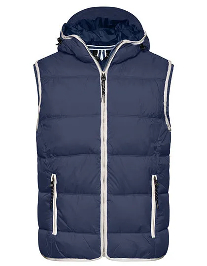 Heren Bodywarmer Daiber JN1076 in Heren Bodywarmer Daiber JN1076 Navy-Wit