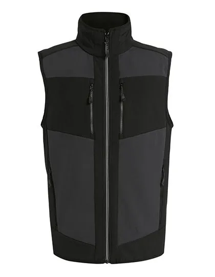 Heren Bodywarmer E-Volve Softshell Regatta TRA907 in Heren Bodywarmer E-Volve Softshell Regatta TRA907 ash-black
