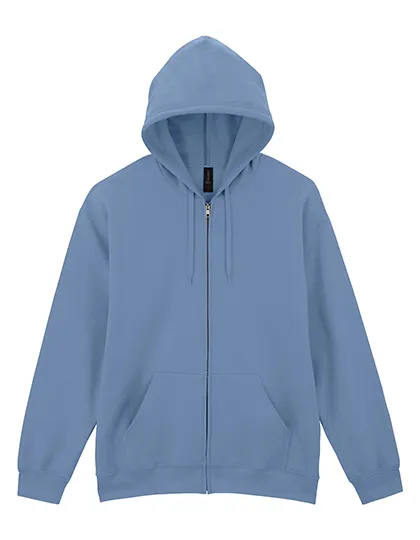 Heren Hooded Sweater met rits Softstyle Gildan SF600 in Heren Hooded Sweater met rits Softstyle Gildan SF600 stone blue