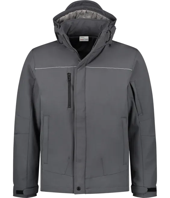 Heren Softshell Jas Santino STOCKHOLM in Heren Softshell Jas Santino STOCKHOLM Graphite