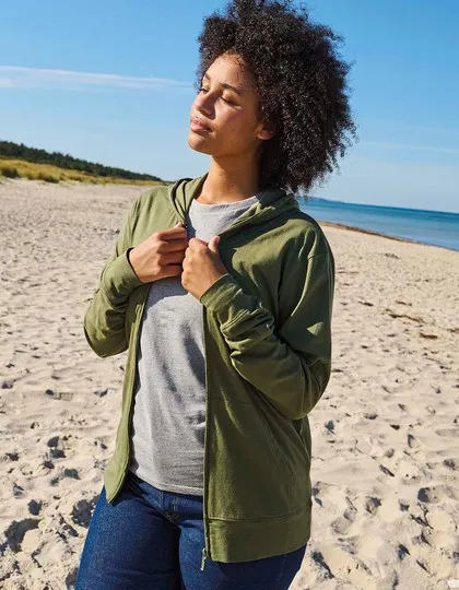 Hooded Sweater Neutral Unisex With Zip O62301