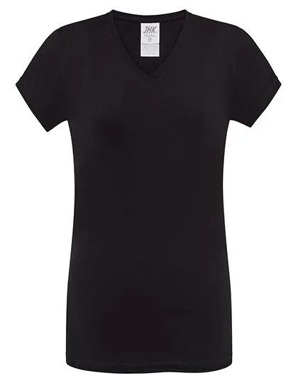 Dames T-shirt V hals JHK Sicilia TSULSCL in Dames T-shirt V hals JHK Sicilia TSULSCL - Black