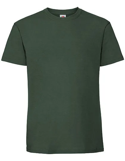 Heren T-shirt Ringspun Premium Fruit of the loom 61-422-0 in Heren T-shirt Ringspun Premium Fruit of the loom 61-422-0 - Bottle Green