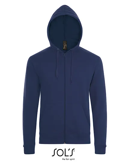 Heren hooded Sweater Sols Zip Stone 01714 in Heren hooded Sweater Sols Zip Stone 01714 French Navy