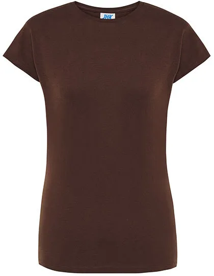 Goedkope Dames T-shirt JHK Regular Comfort TSRLCMF in Goedkope Dames T-shirt JHK Regular Comfort TSRLCMF - Chocolate
