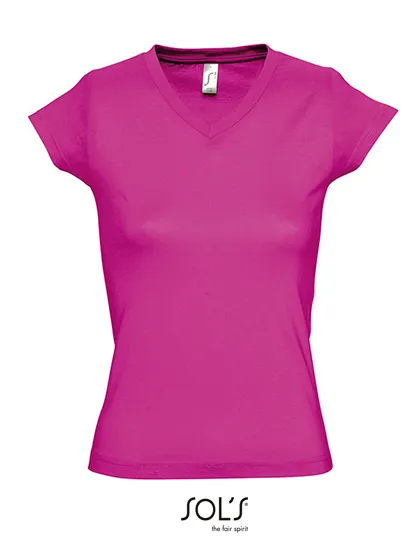 Dames  T-shirt Sols V-Neck Victory 11388 in Dames  T-shirt Sols V-Neck Victory 11388 - Fuchsia