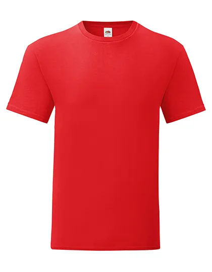 Heren T-shirt Fruit of the loom 61-430-0 in Heren T-shirt Fruit of the loom 61-430-0 - Red