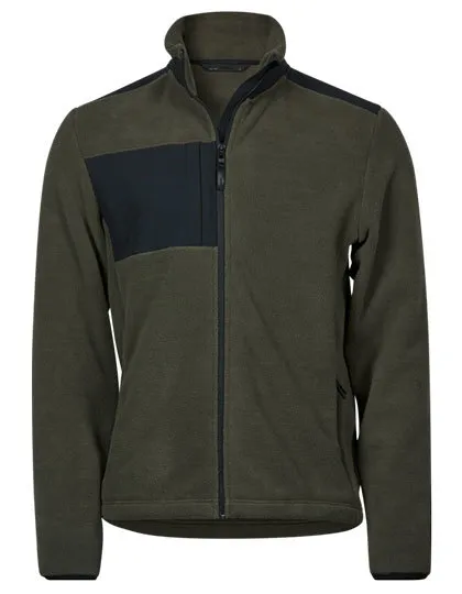 Heren Fleece vest Tee Jays Mountain 9120 in Heren Fleece vest Tee Jays Mountain 9120 Deep green-zwart