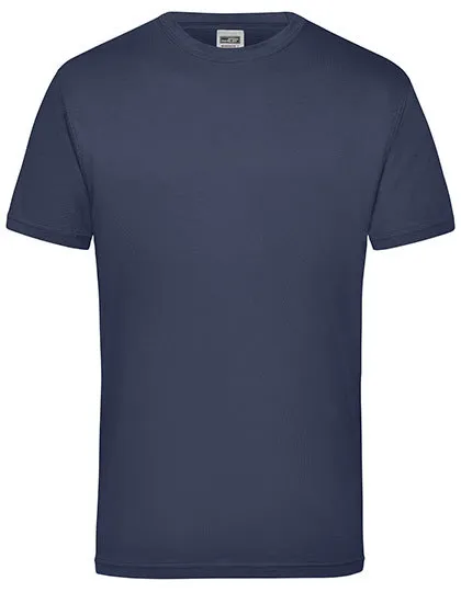 Heren T-shirt James & Nicholson Workwear-T JN800 in Navy